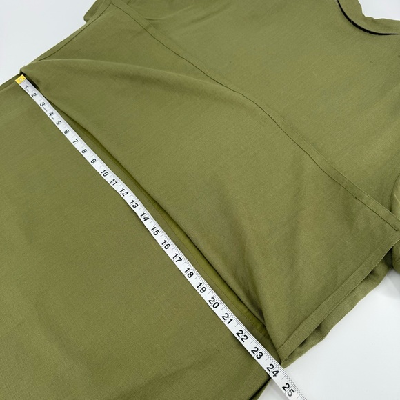 VTG TOM & LINDA PLATT Linen/Silk Layered Tapered Button Front Dress - Picture 6 of 14